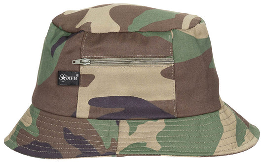 Pălărie Boonie cu Buzunare Woodland MFH - 2 Buzunare, Orificii ventilație