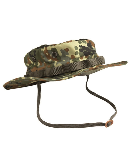 Pălărie Boonie Impermeabilă Mil-Tec US GI – Trilaminat, Bucle MOLLE, Flecktarn