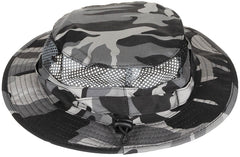 Pălărie Boonie Mesh Boonie Gri Camuflaj MFH - Ventilație Mesh, Margine Matlasată