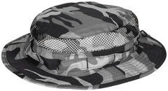 Pălărie Boonie Mesh Boonie Gri Camuflaj MFH - Ventilație Mesh, Margine Matlasată