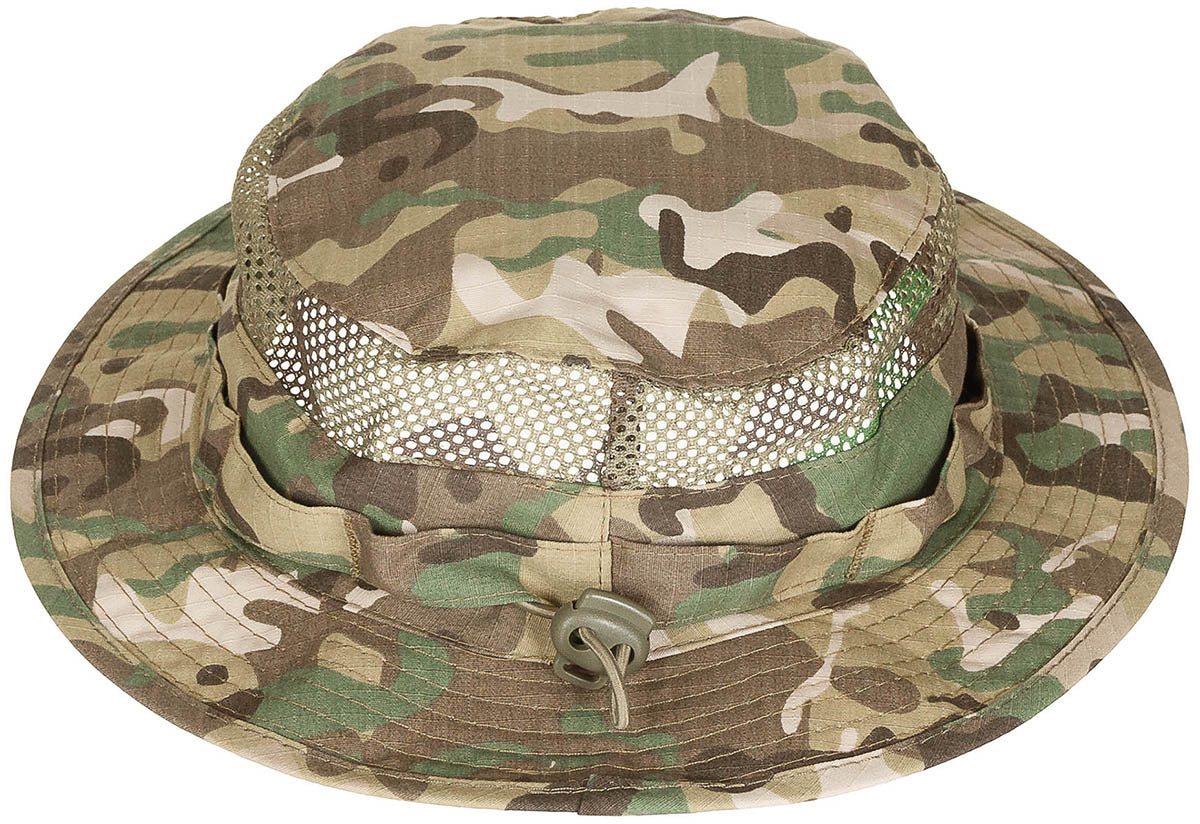 Pălărie Boonie Mesh Boonie Operation Camo MFH - Inserții Plasă, Șnur Reglabil