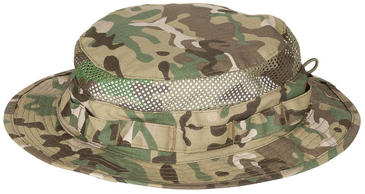 Pălărie Boonie Mesh Boonie Operation Camo MFH - Inserții Plasă, Șnur Reglabil