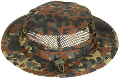 Pălărie Boonie Mesh Flecktarn MFH - Ventilație Optimă, Șnur Ajustabil