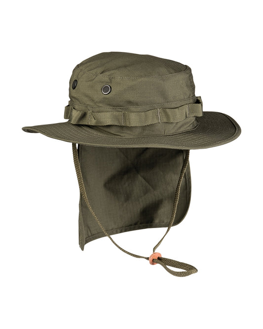 Pălărie Boonie Mil-Tec British cu Protecție Ceafă – Rip-Stop, Oliv