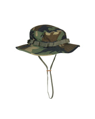 Pălărie Boonie Mil-Tec US GI – pălărie boonie woodland cu snur, vedere din față