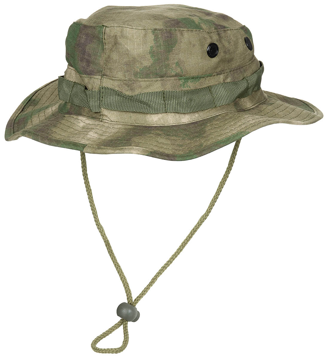 Pălărie Boonie US GI cu Chin Strap HDT-camo FG MFH - 100% Bumbac, Șnur Bărbie