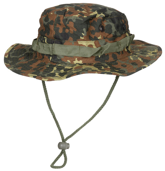 Pălărie Boonie US GI Rip Stop BW Camo MFH - 100% Bumbac, Curea bărbie