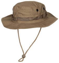 Pălărie Boonie US GI Rip Stop Coyote Tan MFH - 100% Bumbac, 4 Orificii Ventilație