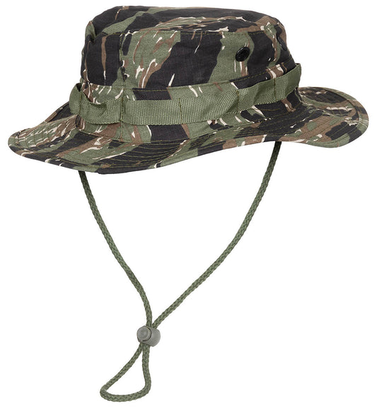 Pălărie Boonie US GI Tiger Stripe MFH - 100% Bumbac, Curea bărbie