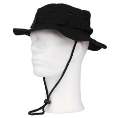 Pălărie Bush de Luxe Ripstop Negru - Protecție & Durabilitate Tactică