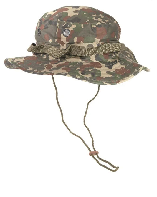 Pălărie Jungle Mil-Tec US Type – 100% Bumbac, Căptușită, Flecktarn