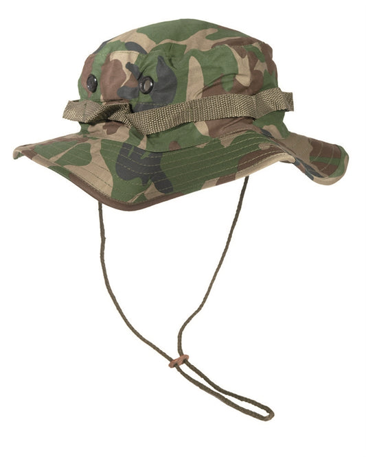 Pălărie Jungle Mil-Tec US Type – 100% Bumbac, Căptușită, Woodland