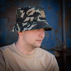 Pălărie Tacticală Bucket Hat Woodland - Protecție Esențială în Teren