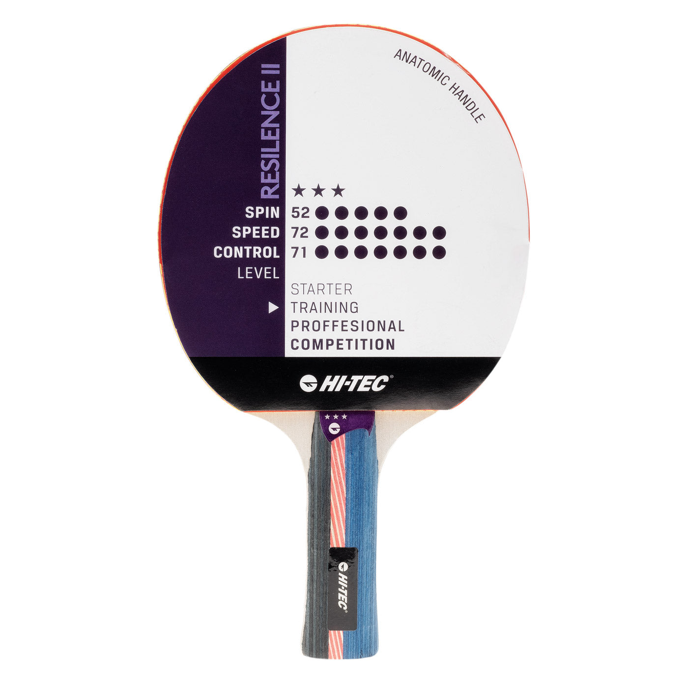 Palet Tenis Masă RESILENCE II HITEC - Viteză, Spin și Control - 2