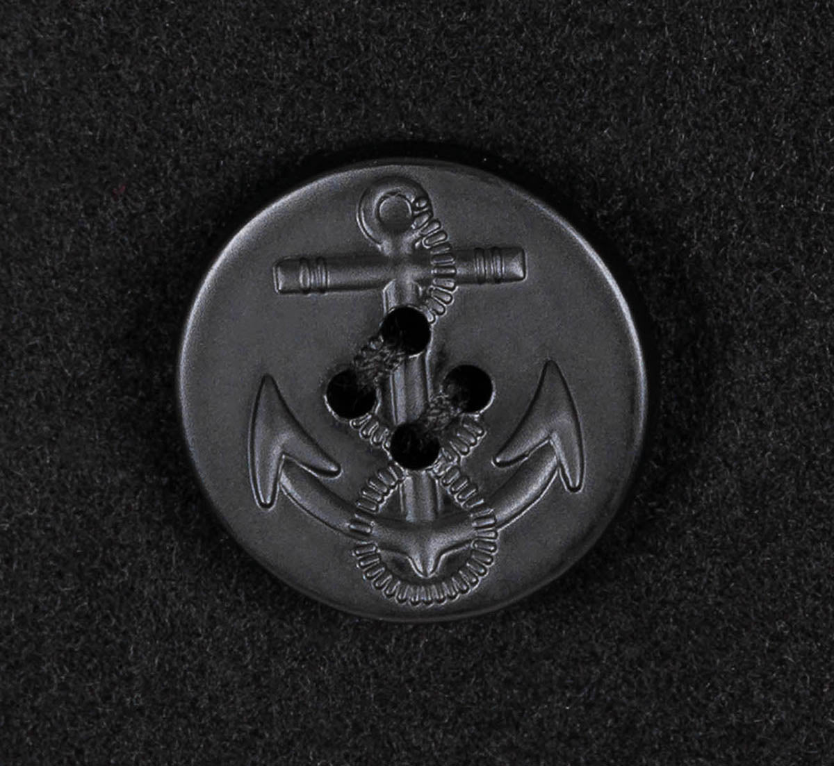 Palton US Pea Coat Negru MFH - Nasturi cu Ancore, Căptușeală Matlasată