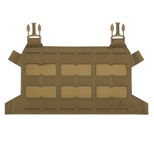 Panel Frontal Helikon-Tex Skeletonized Plate Carrier Flap Maro Coyote Laser-Cut MOLLE