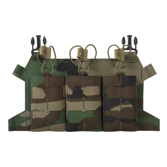 Panel Frontal Helikon-Tex Skeletonized Triple 223 Woodland cu MOLLE/PALS