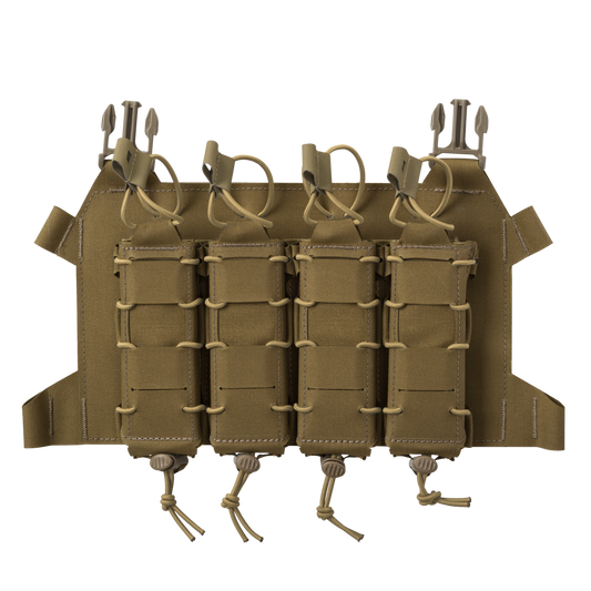Panou frontal Helikon-Tex Skeletonized Quad SMG Flap Coyote Brown MOLLE