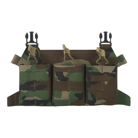 Panou frontal Helikon-Tex Skeletonized Triple 308 Flap Woodland MOLLE/PALS