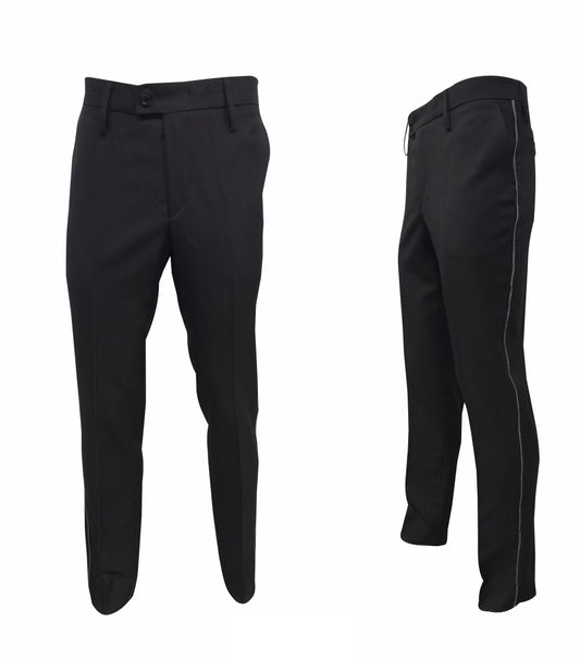 Pantalon Stofa Negri cu Vipusca