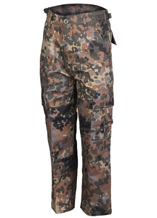 Pantaloni BDU pentru Copii Mil-Tec – Bumbac-Poliester, 6 Buzunare, Flecktarn