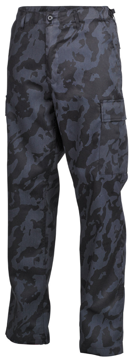 Pantaloni BDU US Army Night Camo MFH - Fermoar frontal, Talie ajustabilă