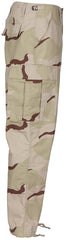 Pantaloni BDU US Camuflaj 3 Culori Deșert MFH - Ripstop, Talie Ajustabilă