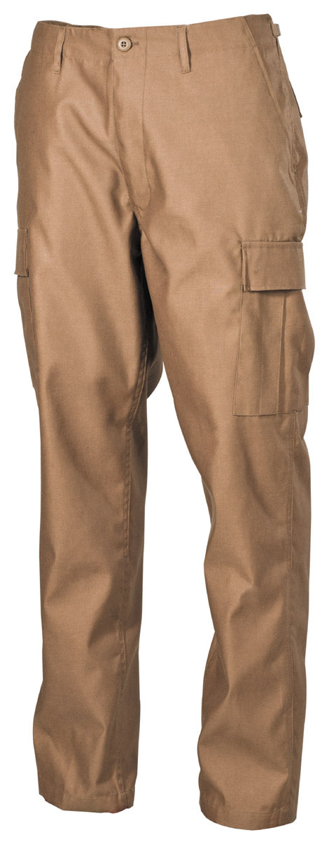 Pantaloni BDU US Coyote Tan MFH - Talie Ajustabilă, Buzunare Cargo