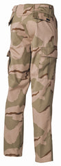 Pantaloni BDU US Desert 3 Culori MFH - Fermoar Frontal, Talie Ajustabilă