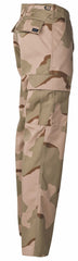 Pantaloni BDU US Desert 3 Culori MFH - Fermoar Frontal, Talie Ajustabilă