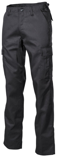 Pantaloni BDU US Negru MFH - Talie Ajustabilă, 6 Buzunare