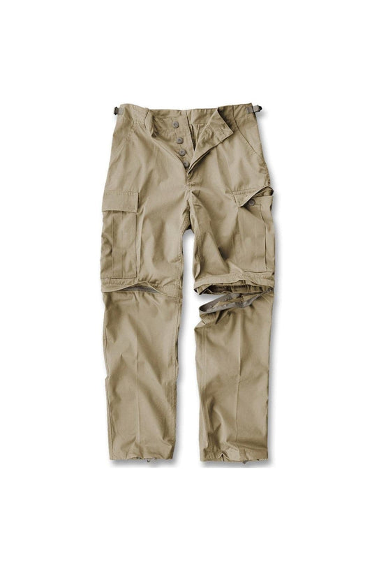 Pantaloni BDU Zip-Off Mil-Tec – 65% Bumbac, Transformabili, Kaki