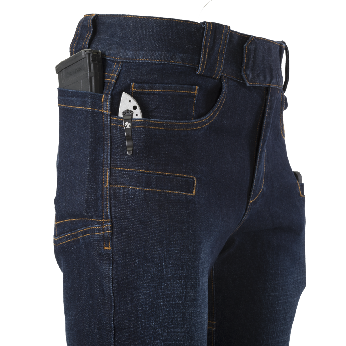 Pantaloni blugi Helikon-Tex GREYMAN TACTICAL JEANS® Slim, Dark Blue