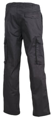Pantaloni Câmp BW Feldhose Negru MFH - 2 Buzunare Cargo, Butoane Bretele
