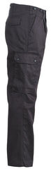 Pantaloni Câmp BW Feldhose Negru MFH - 2 Buzunare Cargo, Butoane Bretele