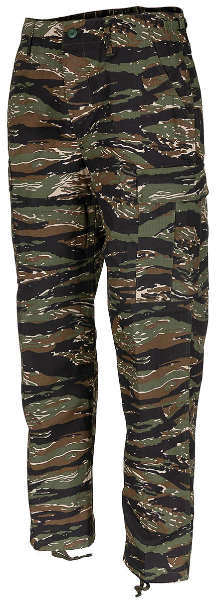 Pantaloni Camp US Kampfhose BDU Tiger Stripe MFH - Rip Stop, 6 Buzunare