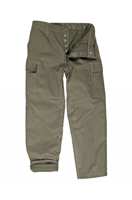 Pantaloni Căptușiți Mil-Tec German Moleskin – 100% Bumbac, Vatelină, Oliv