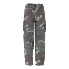 Pantaloni Cargo Copii Stonewashed Woodland - Rezistență la Aventură