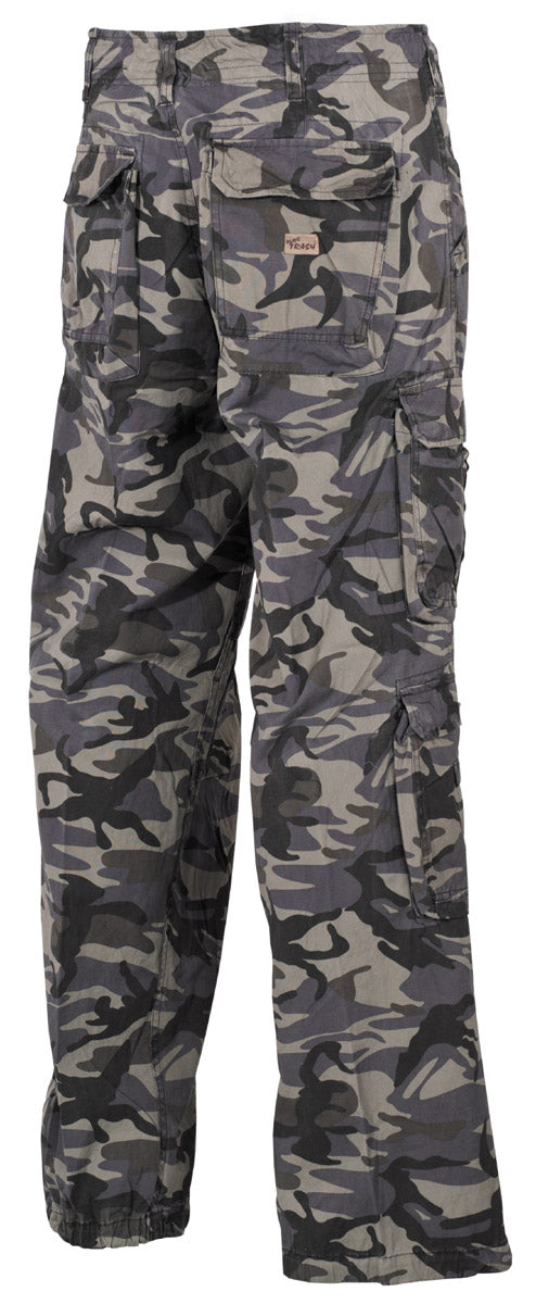 Pantaloni Cargo Defense Combat Camo PureTrash - Button Fly, Buzunare Cargo