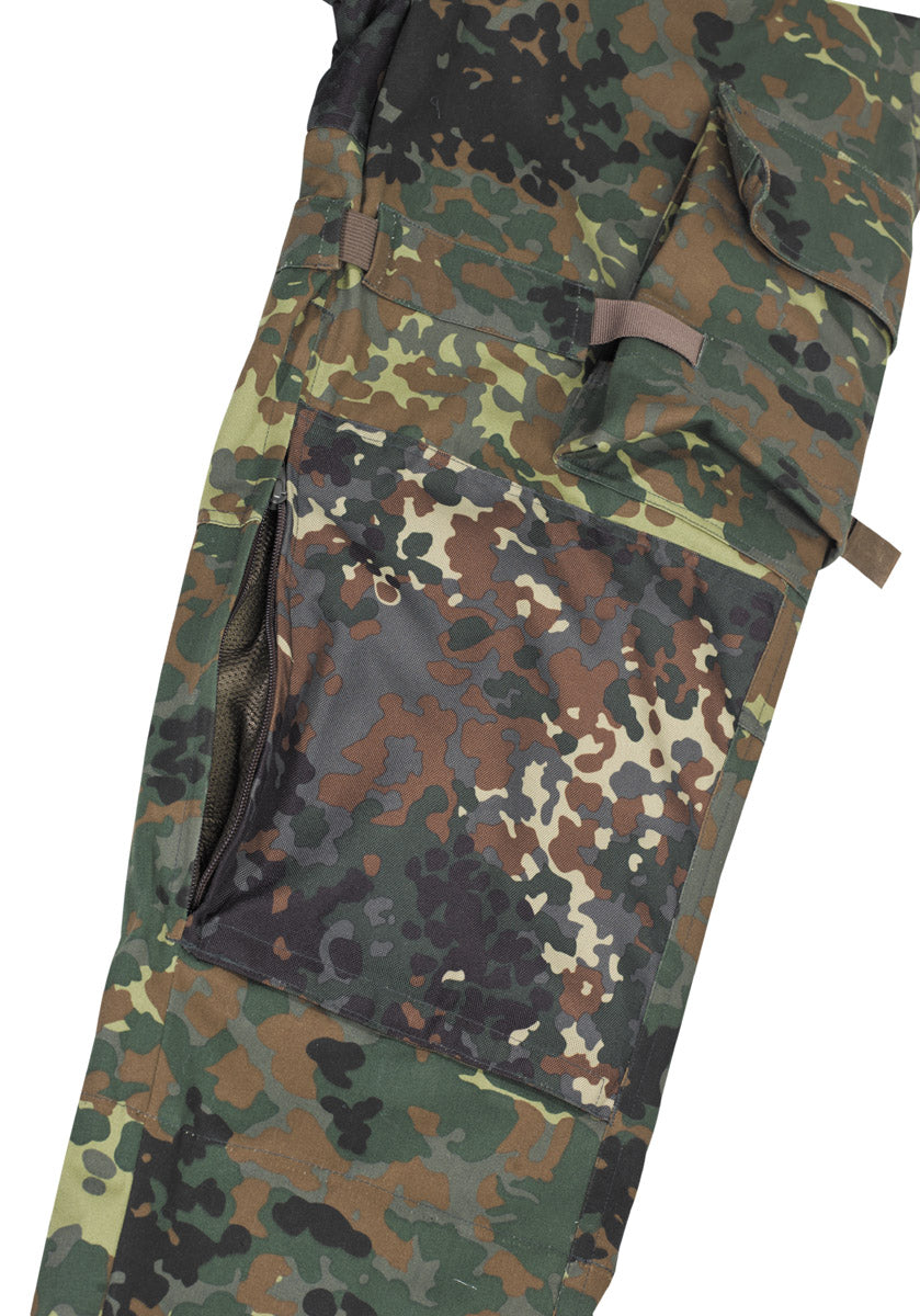 Pantaloni Combat BW Kampfhose Flecktarn MFH - Șezut Întărit, Genunchiere Detasabile