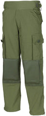 Pantaloni Combat Kommandohose Smock Oliv MFHProfessional - Rip Stop, Protecții Genunchi