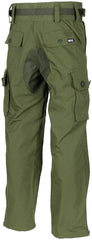 Pantaloni Combat Kommandohose Smock Oliv MFHProfessional - Rip Stop, Protecții Genunchi