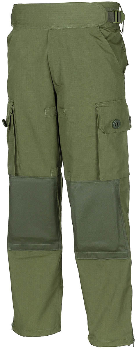 Pantaloni Combat Kommandohose Smock Oliv MFHProfessional - Rip Stop, Protecții Genunchi