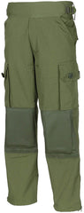 Pantaloni Combat Kommandohose Smock Oliv MFHProfessional - Rip Stop, Protecții Genunchi