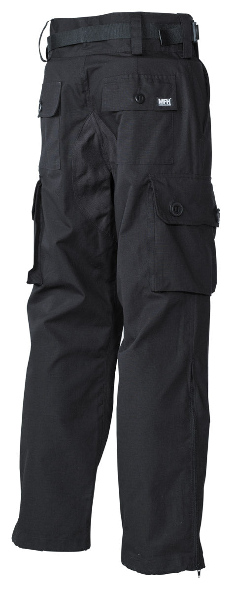 Pantaloni Commando Smock Negri MFHProfessional - Genunchi întăriți, Protecții detașabile