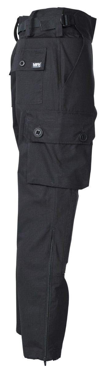 Pantaloni Commando Smock Negri MFHProfessional - Genunchi întăriți, Protecții detașabile
