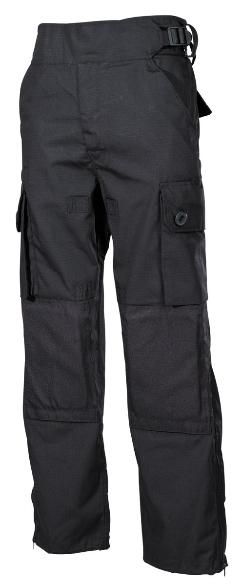Pantaloni Commando Smock Negri MFHProfessional - Genunchi întăriți, Protecții detașabile