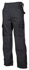 Pantaloni Commando Smock Negri MFHProfessional - Genunchi întăriți, Protecții detașabile