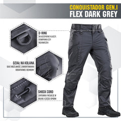 Pantaloni Conquistador Gen.I Flex M-Tac - Gri Închis, Tactici
