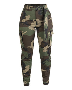 Pantaloni Damă Mil-Tec Army – Talie Înaltă, Curea Detașabilă, Woodland